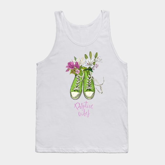 Positive vibes for positive people Tank Top by GreenCatDesign